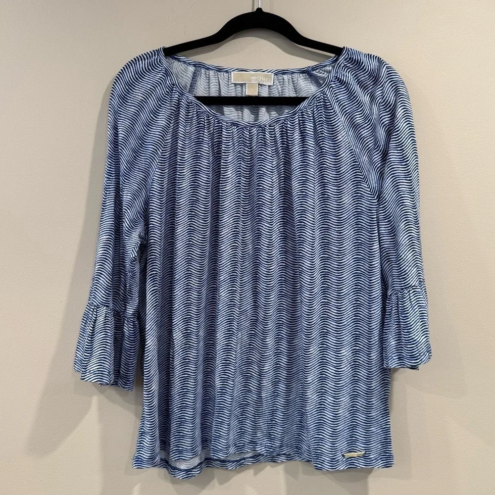 🔥Michael Kors Blue Striped Women's Top🔥